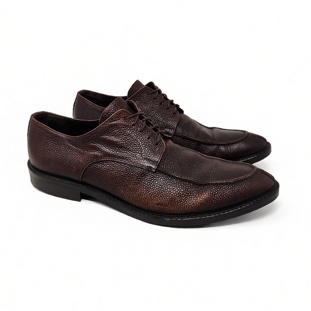 To Boot New York Adam Derrick Italian 12 M Pebbled Leather Apron Toe Derby Shoes